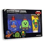BRAWL STARS Col 50 V + Gel + Schlüsselanhänger für Kinderduft, Weiß, 1 ml (1 Stück),...