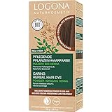 LOGONA Naturkosmetik Pflegende pflanzliche Haarfarbe, Veganes Haarfarbe-Pulver mit...