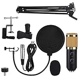 USB-Mikrofon-Kit, Kondensator-USB-Mikrofon-Reverb-Set-Kit Mit Stoßdämpfender...