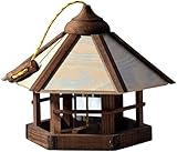 dobar® 21390 Vogelfutterhaus Camouflage Vogelfutterstation aus Holz - Vogelhaus zum...