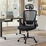SONGMICS Bürostuhl ergonomisch, Drehstuhl mit Mesh, Lenden- und Kopfstütze,...