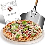 BABEQ - Pizzastein für Grill & Backofen inkl. Pizzaschieber - Pizza-Ofen-Stein...