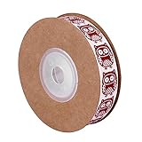 STOBOK 1 Rolle Weihnachten Bedrucktes Band Druckband Aus Baumwolle Weihnachtsdekoration...