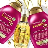 OGX Strength & Length + Keratin Oil Conditioner (385 ml), kräftigende Anti-Haarbruch...