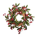 Warmhm Weihnachtskranz vor der Tür Kernbeere Girlande weihnachtsdeko Wohnkultur Dekor...