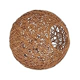 Mikikit Rattan Kugel Lampenschirm Kugel Lampenkuppeln Kronleuchter Rattan Kuppel...
