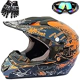 ZJRA Jugend Motorradhelme,Kinderfahrradreithelm,Junge Und Mädchen, Roller Ski...