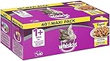 Whiskas 1+ Katzennassfutter Ragout – Geflügel Auswahl in Gelee – Hochwertiges...