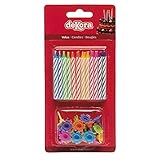 dekora Geburtstagskerzen Set, Mehrfarbig, 18.5 x 8.9 x 1 cm, Originelles Design, Bunte...