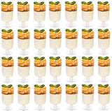 KAHEIGN 60Pcs Mini Desserttasse Dessertbecher, 100ml Dessertschalen Plastik Runde...