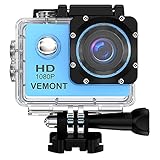 VEMONT 1080p 12MP Action Kamera Full HD 2,0 Zoll Bildschirm 30m/98 Fuß...