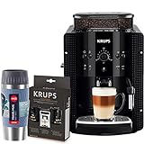 Krups Kaffeevollautomat Arabica Picto 15 bar 1450W + EMSA Travel Mug + XS5300 Reinigungs-...
