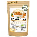 EWL Naturprodukte Bio Kurkuma Pulver 1200g extra XXL Bio-Vorteilspack Kurkuma Pulver Bio...