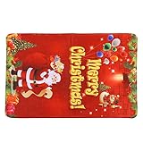 Weihnachtsmuster Home Badezimmer Küchenmatte Flanell einfach absorbieren Wasserrutsche...