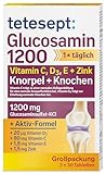 tetesept Glucosamin 1200 - 3 x 30 Tabletten - Ergänzungspräparat mit Glucosamin und...