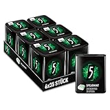 5GUM Spearmint Kaugummi | Frischer Atem | Zuckerfrei | Großpackung | 6 Dosen | 6 x 35...