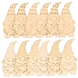 Homoyoyo 20Stücke Holz Weihnachts Gnomenanhänger Handgemalte Dekorative DIY...