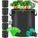 KESSER® Pflanzsack 40 Liter - 5er Set | Pflanzsäcke aus Vlies-Stoff inkl....