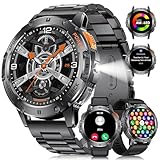 LIGE Smartwatch Herren mit LED-Taschenlampe,530mAh/AMOLED Touchscreen Armbanduhr mit 120+...