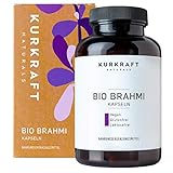 Kurkraft Bio Brahmi - (180 Kapseln) - 500mg je Kapsel - Vegan - Ohne Zusatzstoffe - aus...