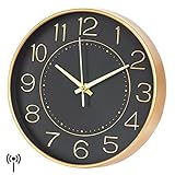 HZDHCLH Kinder Wanduhr Funk-Wanduhr, 25cm Wanduhr Kinder Lautlos Funkuhr,Zeit Automatische...