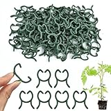 100 Stück Klein Pflanzenclips Grün, Wiederverwendbar Pflanzenklammern, Pflanzen Clips...
