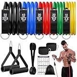 Fokky Fitnessbänder Resistance Bands Set, 5 Widerstandsbänder Expander Tube Bands,...