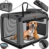 Lovpet® Hundebox Hundetransportbox faltbar Inkl.Hundenapf L 70x52x52cm Transporttasche...