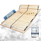 Coemo 7-Zonen Lattenrost Ergo 140x200 Lattenrahmen - verstellbares Kopfteil - Buche...