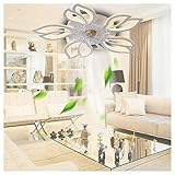 Ventilator Lampe Dimmbar,Stumm Deckenventilator Led mit Fernbedienung Modern Elegant...