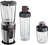 Bosch Mini-Standmixer VitaStyle Mixx2Go MMBM7G3M, 6-Klingen-Edelstahlmesser,...