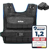 DH FitLife Verstellbare Gewichtsweste 20kg Kompakt u. Stabil zum Muskelaufbau u....