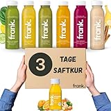 Frank Juice Saftkur 3 Tage | 18 x 330ml Säfte + 3 x 60ml Bio Ingwer shot | Direktsaft...