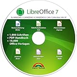Libre Office Suite 2024 - kompatibel zu Word, Excel, PowerPoint - inkl. 1.000 Schriften...