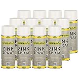 BREHMA 12x Zinkspray dunkel 400ml Korrosionsschutz Rostschutz Grundierung Spray...