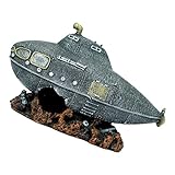 VICASKY Dekoratives Aquarium Feiner Schiffbruch Harz Niedliches Boot Für Aquaristische...