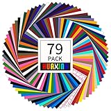 Huaxing 79 Blatt Vinylfolie Plotter - (38 Farben und 3 Blatt Transferfolie...