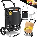 KESSER® Einkaufstrolley klappbar mit 56L Kapazität und belastbar bis 50kg | 3in1 Trolley...