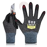 DEX FIT Level 5 Schnittschutzhandschuhe Cru553; 3D-Komfort-Passform, Fester Griff, Dünn...
