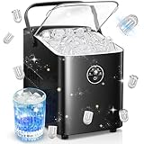 FOHERE Eiswürfelmaschine 14 kg 24 Stunden, 8 Eiswürfel in 6 Minuten, 2...