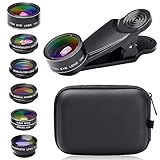 Severnier Handy Objektiv Linse Kit Lens Set, 7 in 1 Universelles Objektiv, 198°...