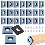 24 Stück Möbelgleiter zum Schrauben, Teflongleiter Quadratisch Möbelgleiter,...