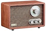 Nostalgie Kompaktanlage | Radio Holz mit Bluetooth | USB | SD Karten Slot | FM/AM |...