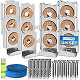 PEARWAY™ Profi Spiegelclips 12er Set inkl. Zubehör I Spiegelaufhängungen für...
