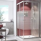 Schulte Duschkabine Sunny Eckeinstieg mit Schiebetüren, variabel von 75x75-90x90 cm, 180...