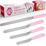 MoNiRo Winkelpalette Edelstahl 4er Backzubehör Set - 1x Streichpalette + 3X...