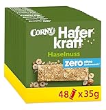 Haferriegel Corny Haferkraft Zero Haselnuss, ohne Zuckerzusatz, 125 kcal pro Riegel,...