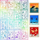 Malschablonen Kinder 16 Stück Zeichenschablonen Textilgestaltung Airbrush...