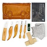 DREWOD Set IV - Holzschnitzset aus Schnitzmessern mit Werkzeugtasche,...