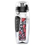 EUKKIC 1000 ml Frucht-Infusions-Wasserflasche, Kunststoff, Sport-Detox, Gesundheit,...